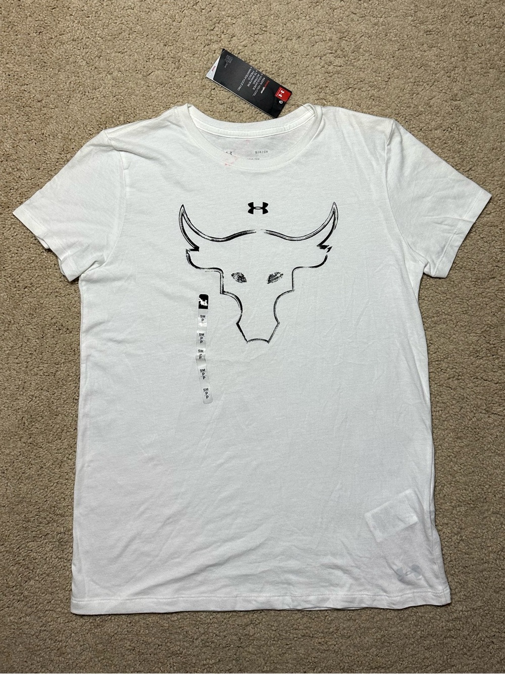 Women’s Under Armour Project Rock Brahma Bull Tee Shirt Size Small